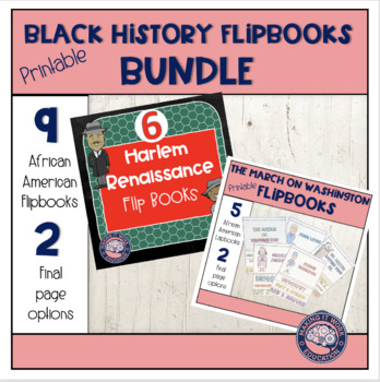 Preview of Black History Flipbook Bundle | Harlem Renaissance | March on Washington