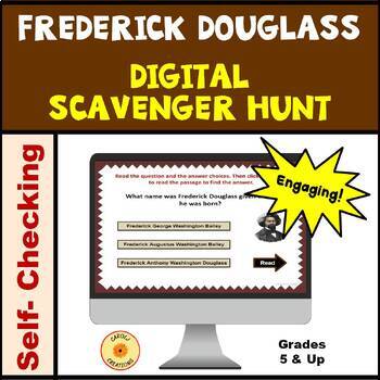 Preview of Black History Frederick Douglass Digital Scavenger Hunt
