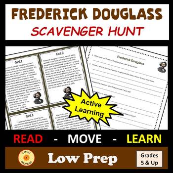 Preview of Black History Frederick Douglass Scavenger Hunt with Easel Option