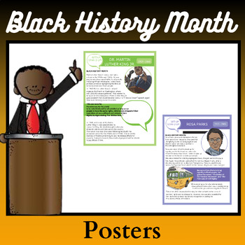 Preview of Black History: Get Up, Stand Up! Posters Black History Month Bulletin Board