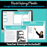 Black History Google Slides for Research Presentation Proj