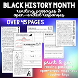 Black History Growing Bundle: Biography Passages & Open-En
