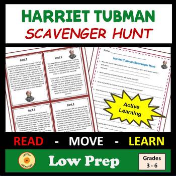 Preview of Black History Harriet Tubman Activity Scavenger Hunt with Easel Version