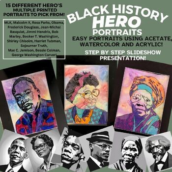 Preview of Black History Hero Portrait Project