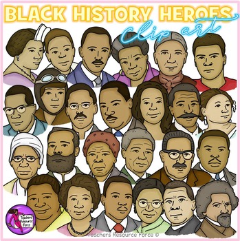 Preview of Black History Heroes Realistic Clip Art