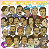 Black History Heroes Realistic Clip Art