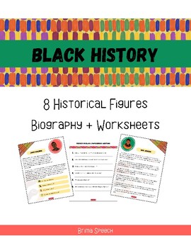 Preview of FREE Black History Historical Figures Reading and Comprehension Worksheets