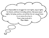 Black History Icons Quote Bubbles