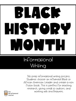 Preview of Black History-Informational Writing