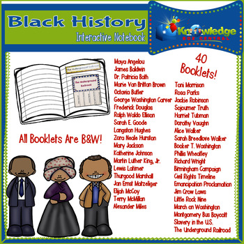 Preview of Black History Interactive Notebook - EBOOK