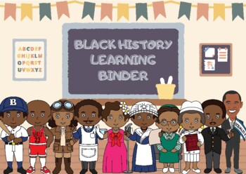 Preview of Black History Interactive Preschool Learning Binder ( Digital)
