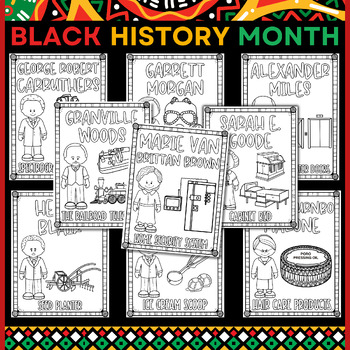 Preview of Black History Inventors Coloring Pages | Black History Month