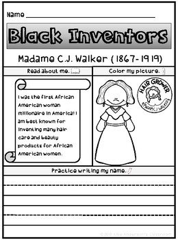 Download Black History Inventors | Madame C.J. Walker by Nike Anderson's Classroom