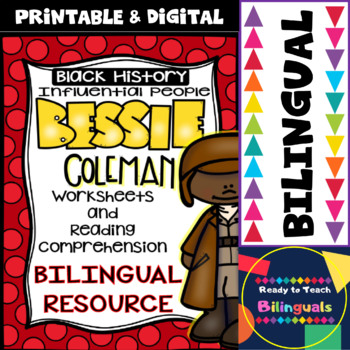 Preview of Black History Leader - Bessie Coleman - Print & Digital (Bilingual Set)