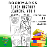 Black History Leaders Vol 1, Doodle Bookmarks - Coloring Pages