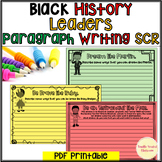 Black History Leaders Writing paragraph journal SCR short 