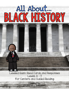 Preview of Black History! Leveled Quick Read Cards and Response Activities
