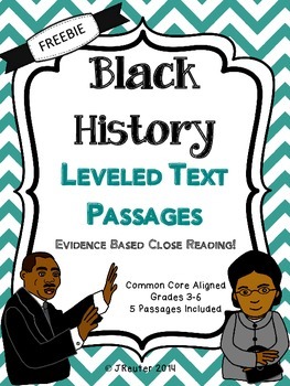 Preview of Black History Leveled Text Freebie - Martin Luther King Jr.