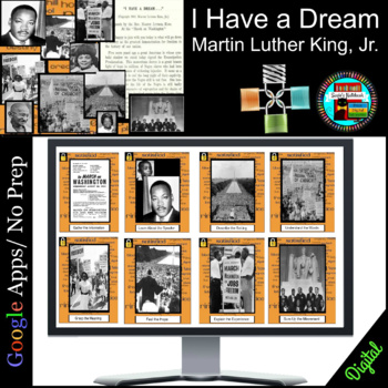 Preview of Black History MLK I Have a Dream, Civil Rights Movement Escape Distance Learning
