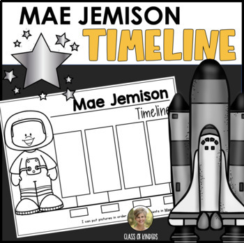 Preview of Black History Mae Jemison Timeline Kindergarten & First Social Studies