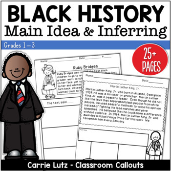 Preview of Black History  Making Inferences & Main Idea Passages