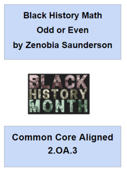 Preview of Black History Math Game Odd or Even