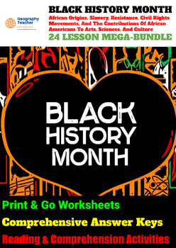 Preview of Black History Mega-Bundle (African Origins, Slavery, Resistance, Contributions)