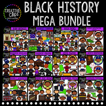 Preview of Black History Mega Bundle {Creative Clips Clipart}