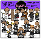 Black History ~ Men Of Jazz Clip Art Set {Educlips Clipart}