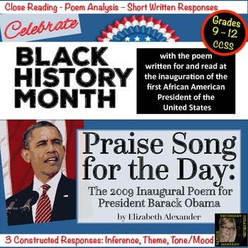 Preview of Black History Month Poetry | Poem Analysis | Inaugural Poetry | No Prep!