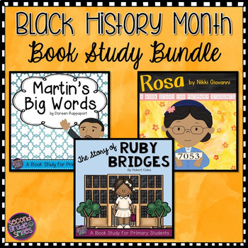 Preview of Black History Month Book Studies - Martin's Big Words, Rosa & Ruby Bridges