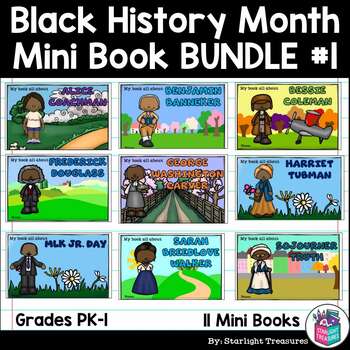 Preview of Black History Month #1 Mini Book Bundle for Early Learners