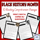 Black History Month - 10 Reading Passages with Comprehensi