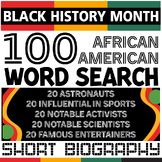 Black History Month | 100 African Americans Word Search Puzzles