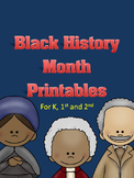 Black History Month Printables for K, 1 and 2 | Black Hist