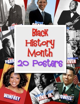 Preview of Black History Month - 20 Posters (African American Studies)