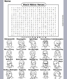 Black History Month Activity Word Search (Famous African Americans Worksheet)
