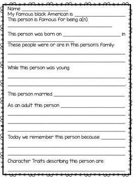 black history research project template