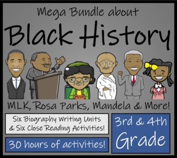Preview of Black History Month Close Reading & Writing Bundle | 3rd Grade & 4th Grade