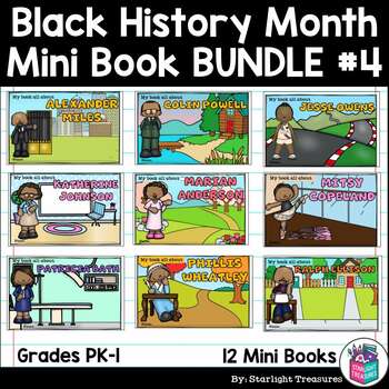 Preview of Black History Month #4 Mini Book Bundle for Early Learners