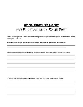 5 paragraph essay on black history month