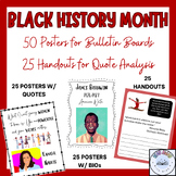 Black History Month Bulletin Board - 50 Posters - 25 Hando