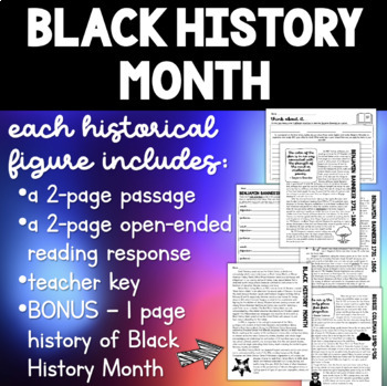 Black History Month: 6 Biographies - Passages & Open Ended Reading ...