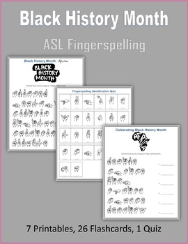 Preview of Black History Month - ASL Fingerspelling (Sign Language)