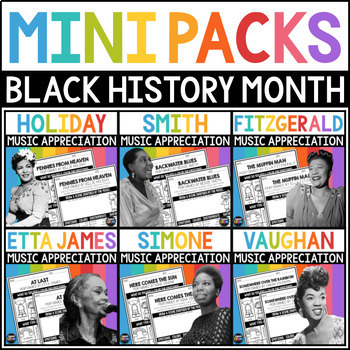 Preview of 12 Classical Music Brain Break Packs | Black History Month Activities