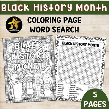 Black History Month Activities 2nd Grade Word Search Coloring Page ...