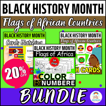 Preview of Black History Month Activities BUNDLE - Flags of African Countries PACK