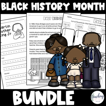 Preview of Black History Month Activities BUNDLE - Ruby Bridges, Rosa Parks, and MLK Jr.