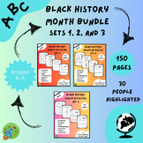 Black History Month Activities BUNDLE -Sets 1,2,3 - Bio/Qu