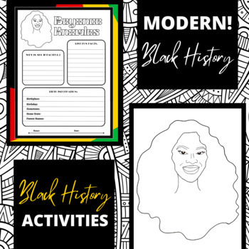 Preview of Black History Month Activities | Biography Templates | Fun Fact Cards | Research